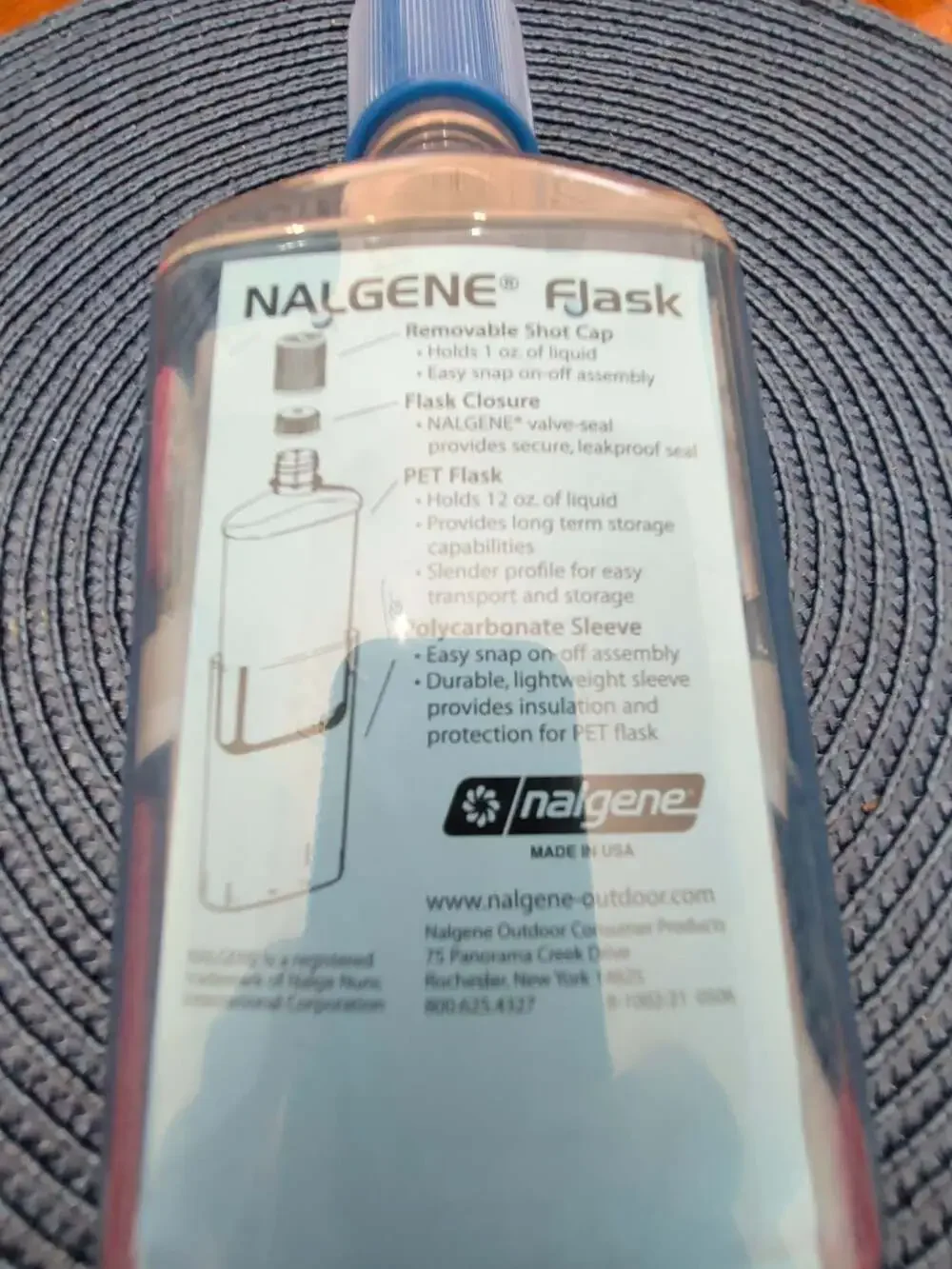 Nalgene Flask 12 oz Glacier Blue